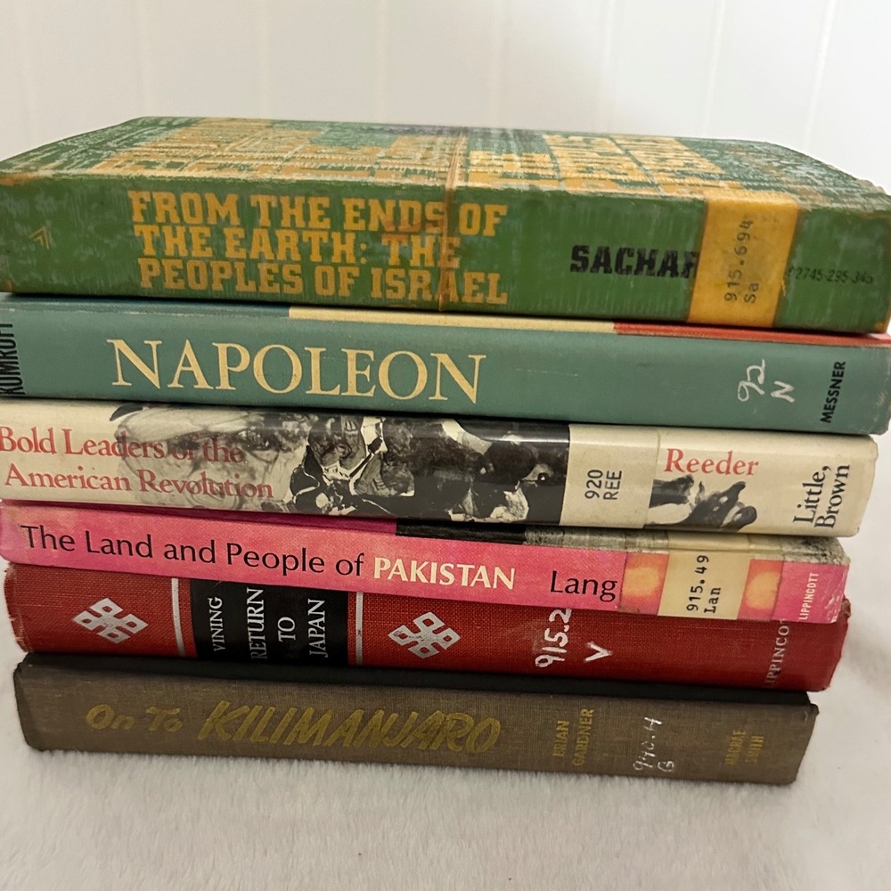 Vintage History Biography Book Lt 6pc Napoleon Israel Pakistan Japan Kilimanjaro - Picture 3 of 11